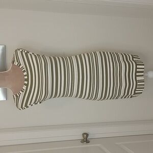 Trina Turk Zinnia Style Cream and Olive Green Striped Dress Size S, NWOT.